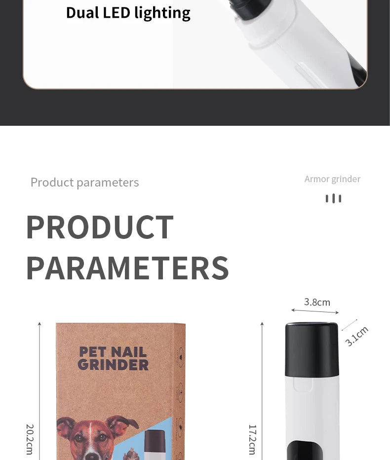 Electric pet nail polisher 6-speed