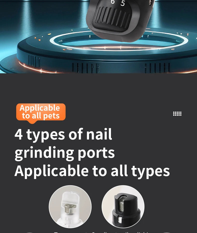 Electric pet nail polisher 6-speed