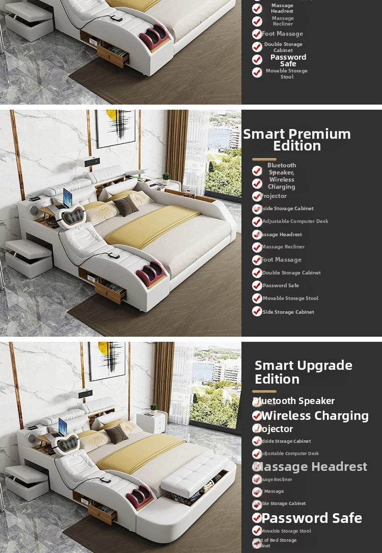 Modern minimalist massage leather bed