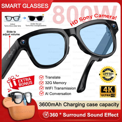 2026 Ultra AI Smart Glasses 800W HD Camera