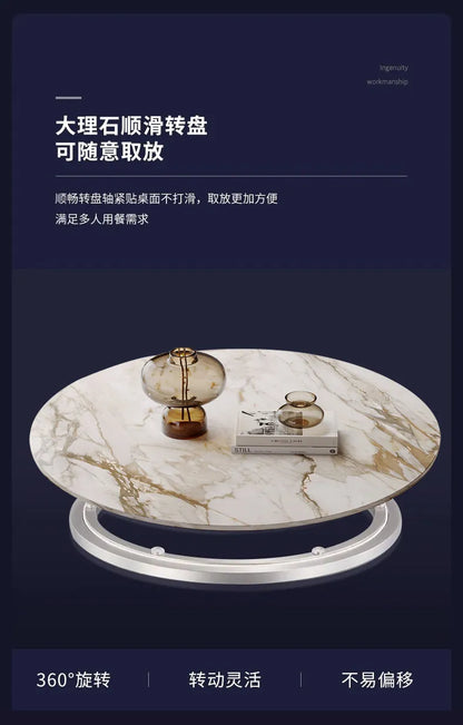 Modern restaurant marble round dining table