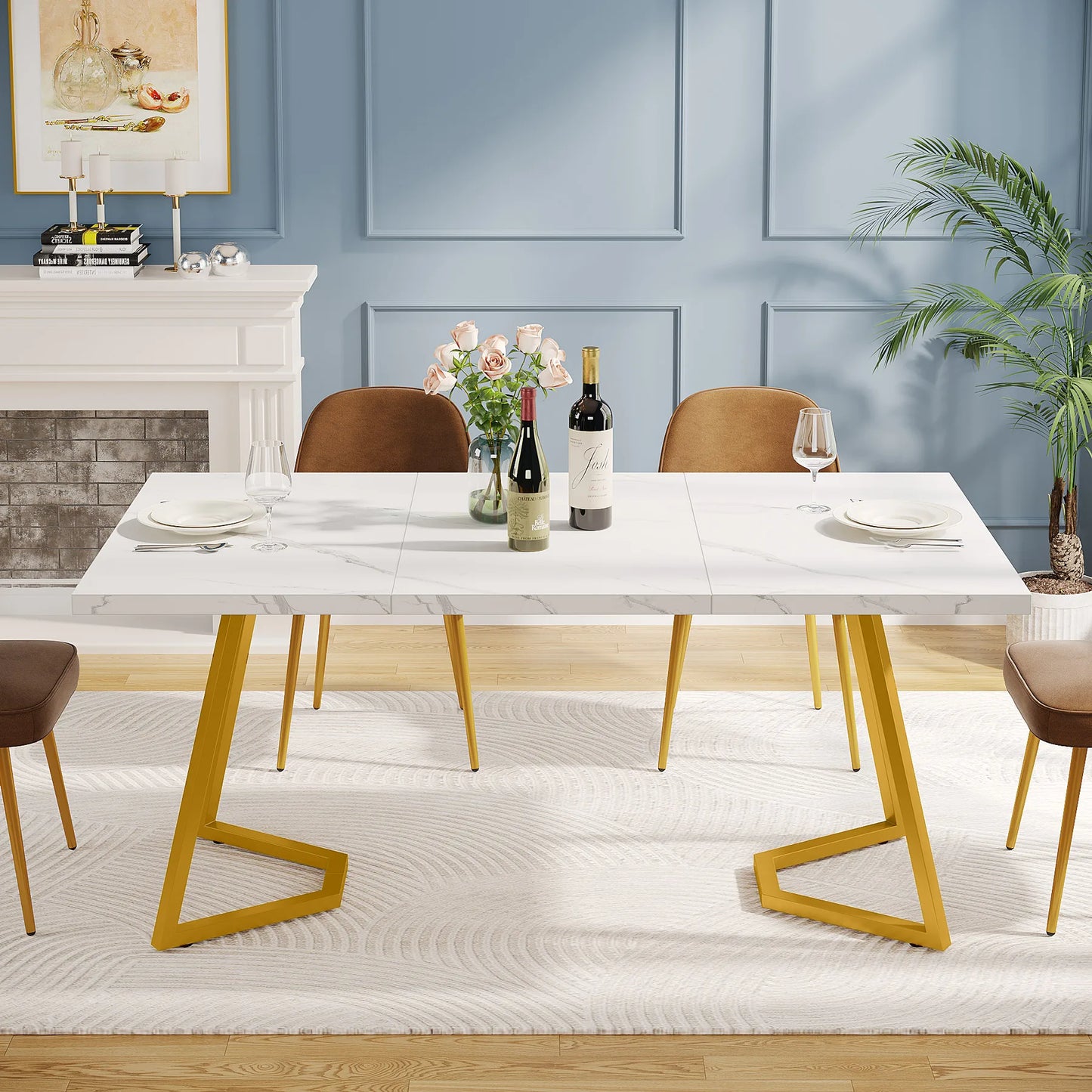 Tribesigns 63-Inch Rectangular Dining Table