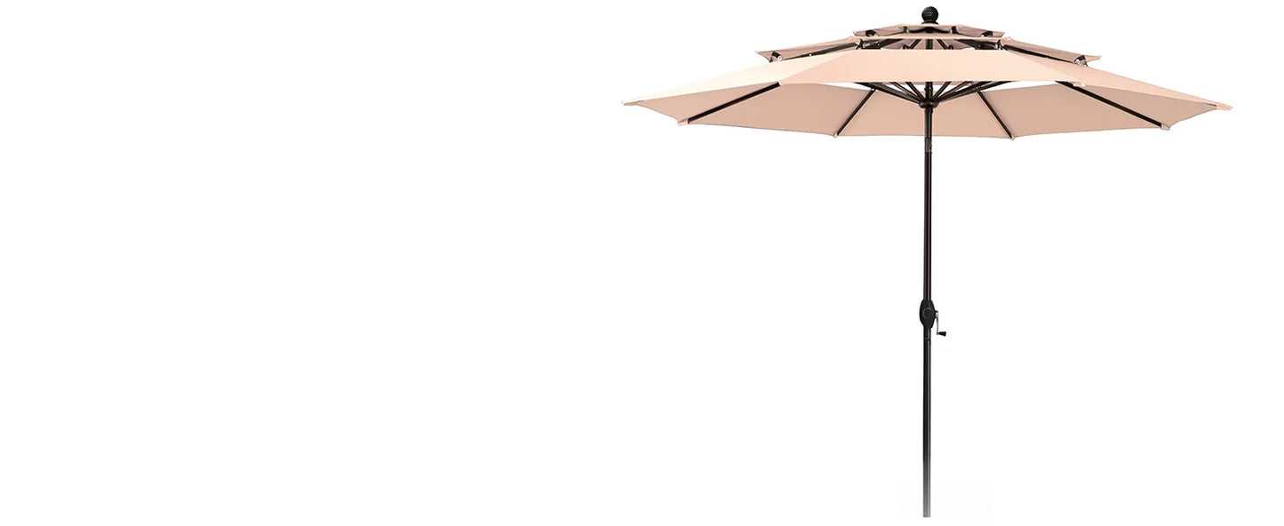10ft Patio Umbrella Outdoor 3 Tier Vented