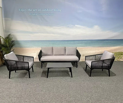 Wood Frame Sofas High Density Sponge Sofa Set