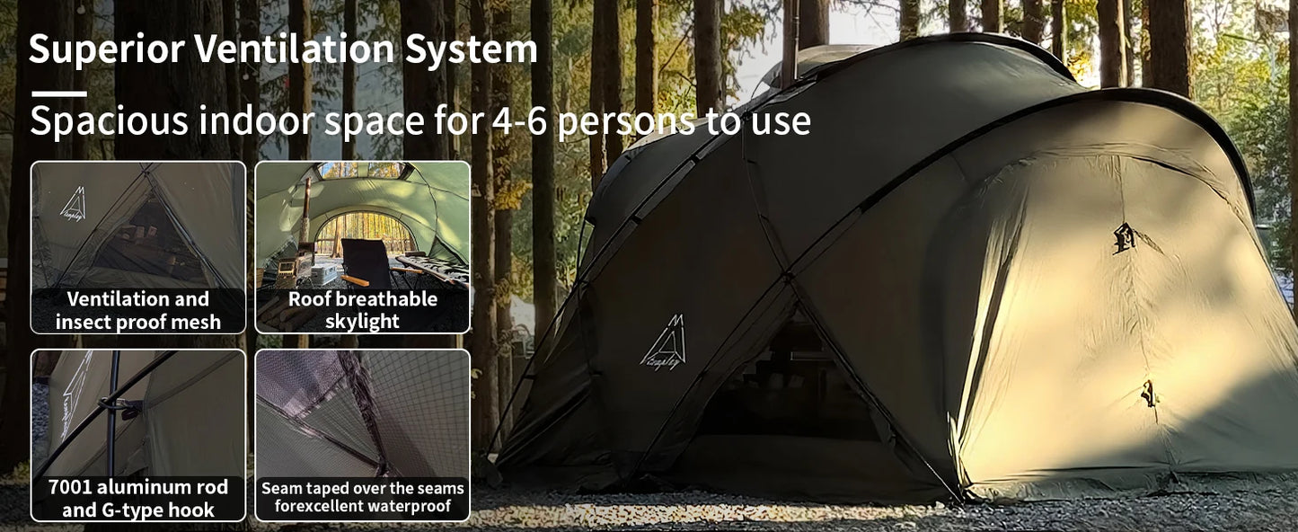 Tenplay 4-6 Person Large Dome 11kg Tent