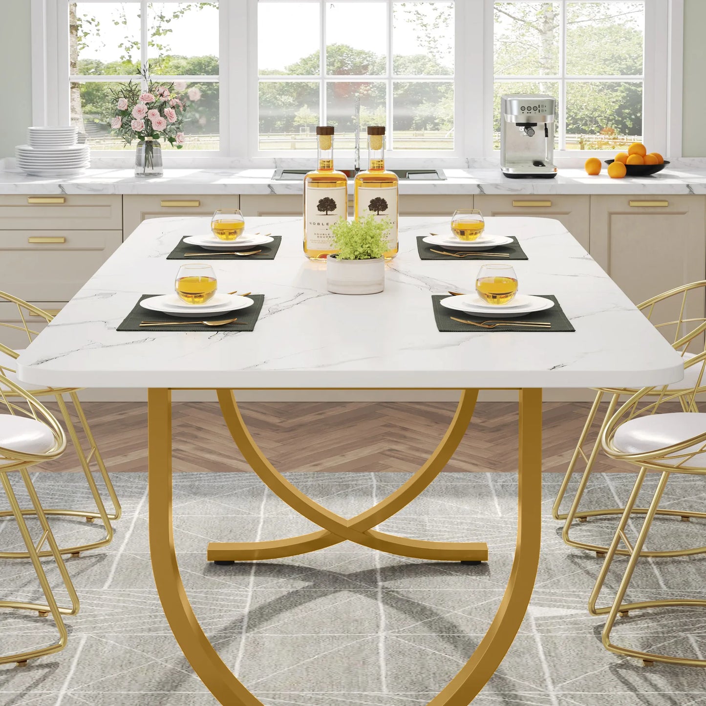 Tribesigns 63-Inch Rectangular Dining Table