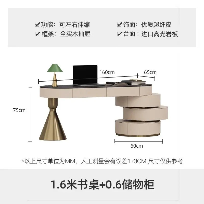 Italian Luxury Sintered Stone Desk Modern