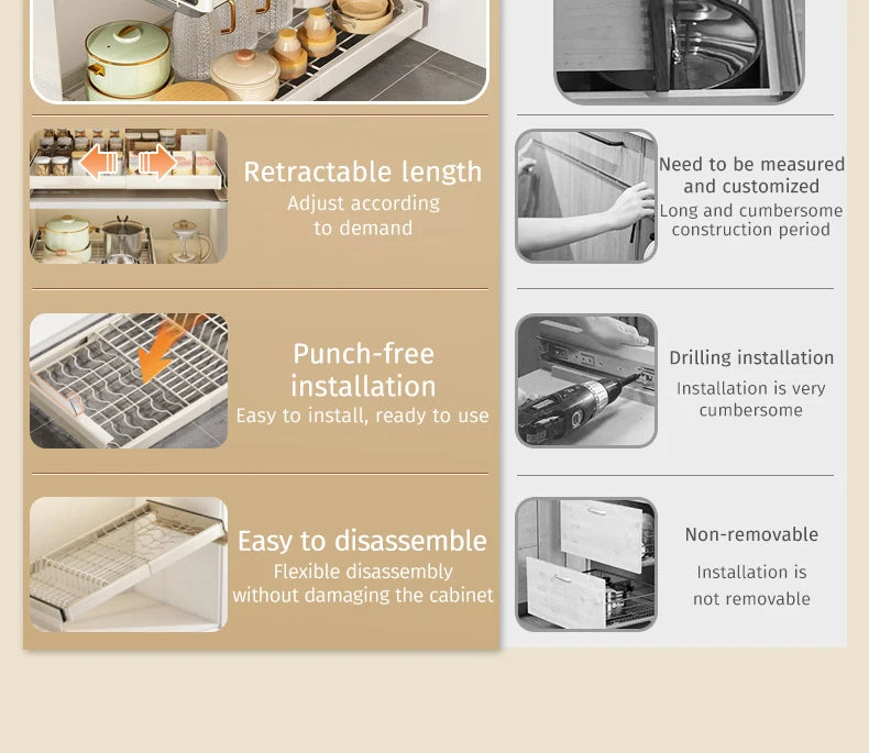 Pull Out Cabinet Organizer Extendable