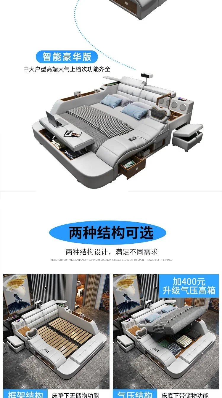 Modern Master Double Bed Multifonction