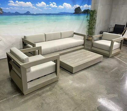Wood Frame Sofas High Density Sponge Sofa Set