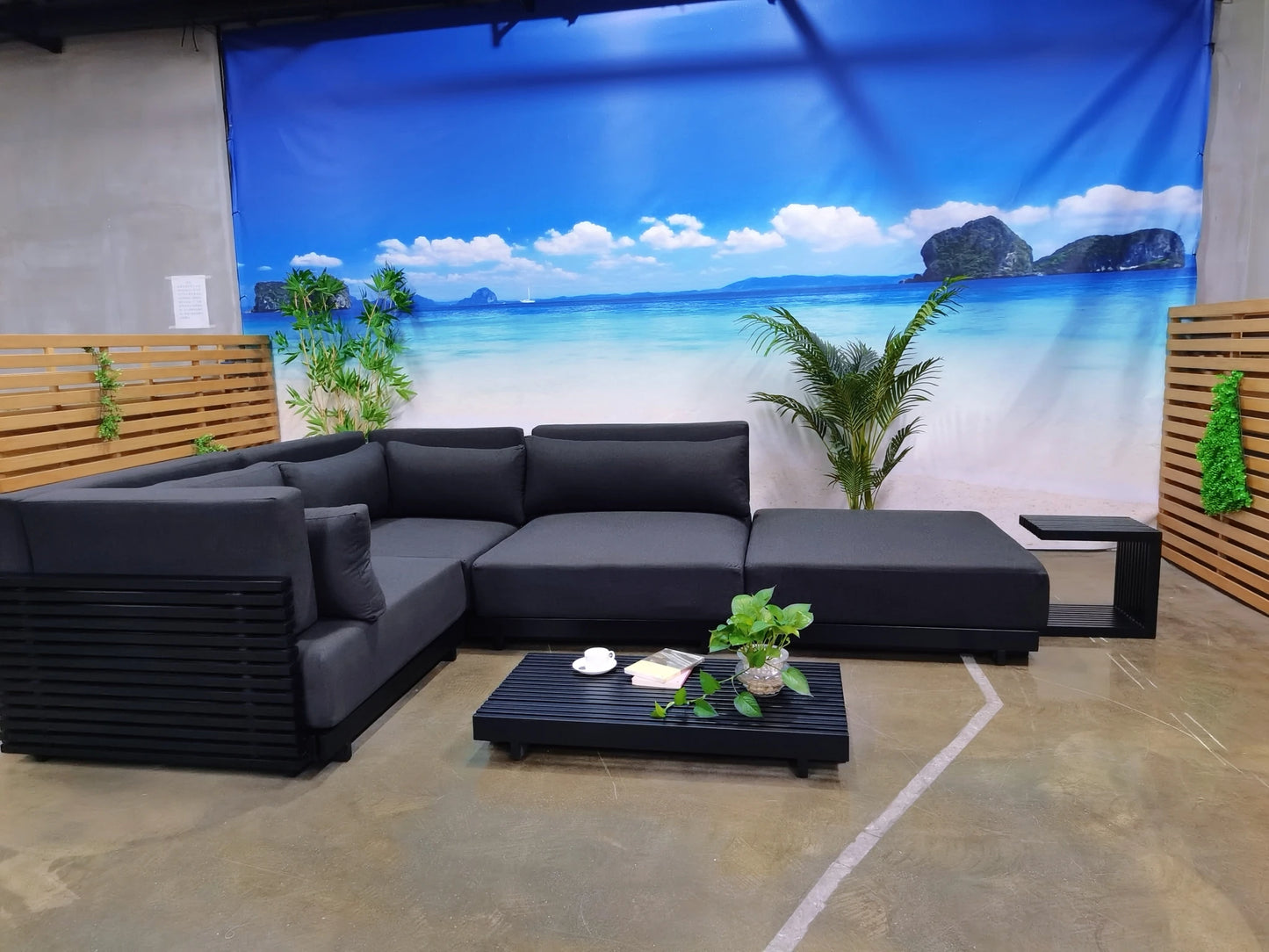 Wood Frame Sofas High Density Sponge Sofa Set