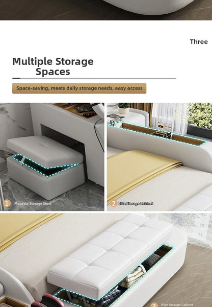 Modern minimalist massage leather bed