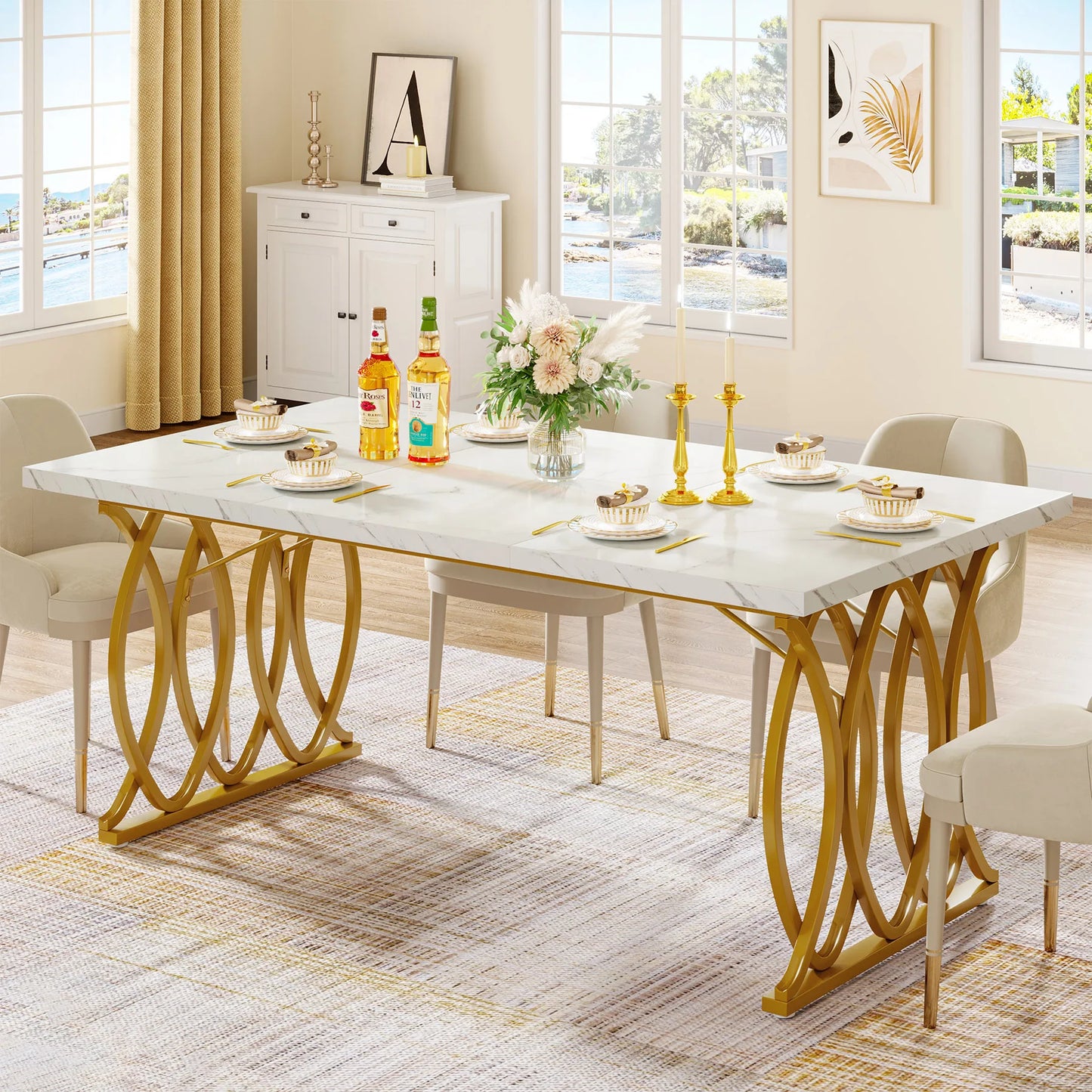 Tribesigns 63-Inch Rectangular Dining Table