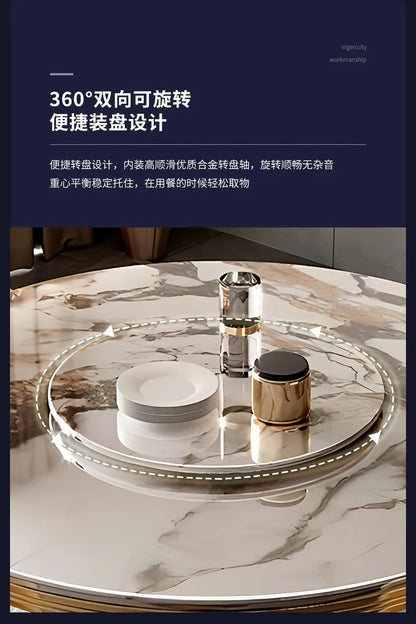 Modern restaurant marble round dining table