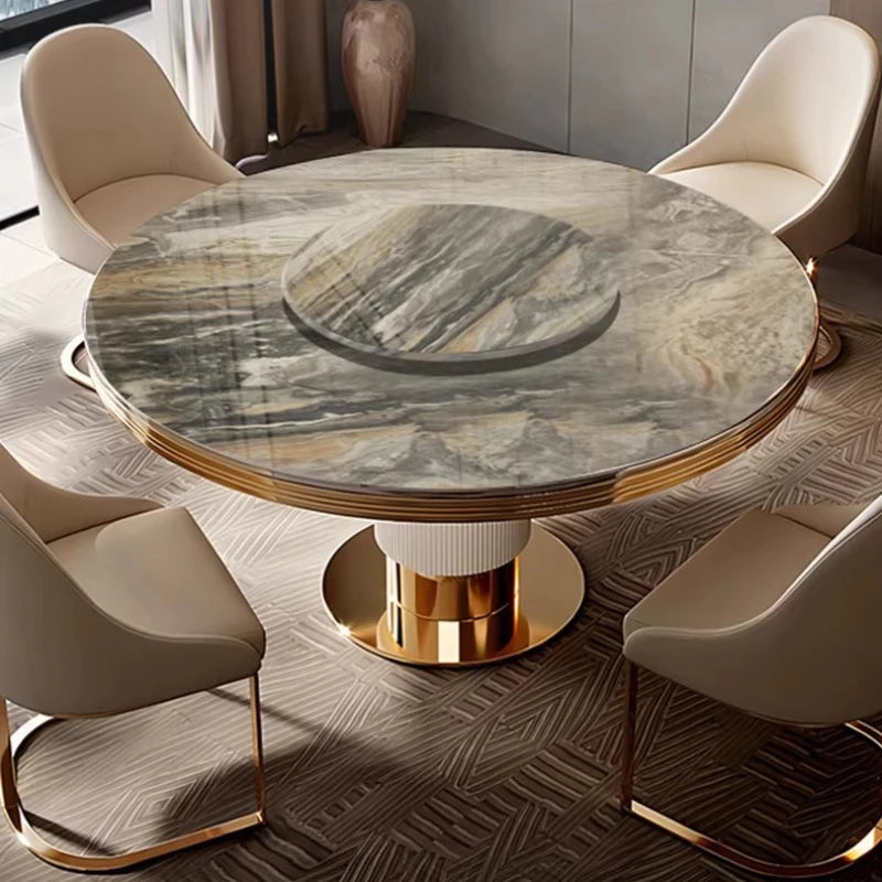 Modern restaurant marble round dining table