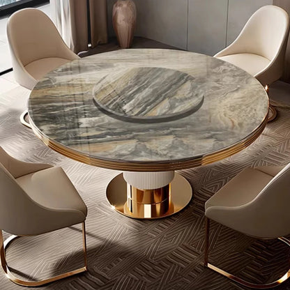Modern restaurant marble round dining table