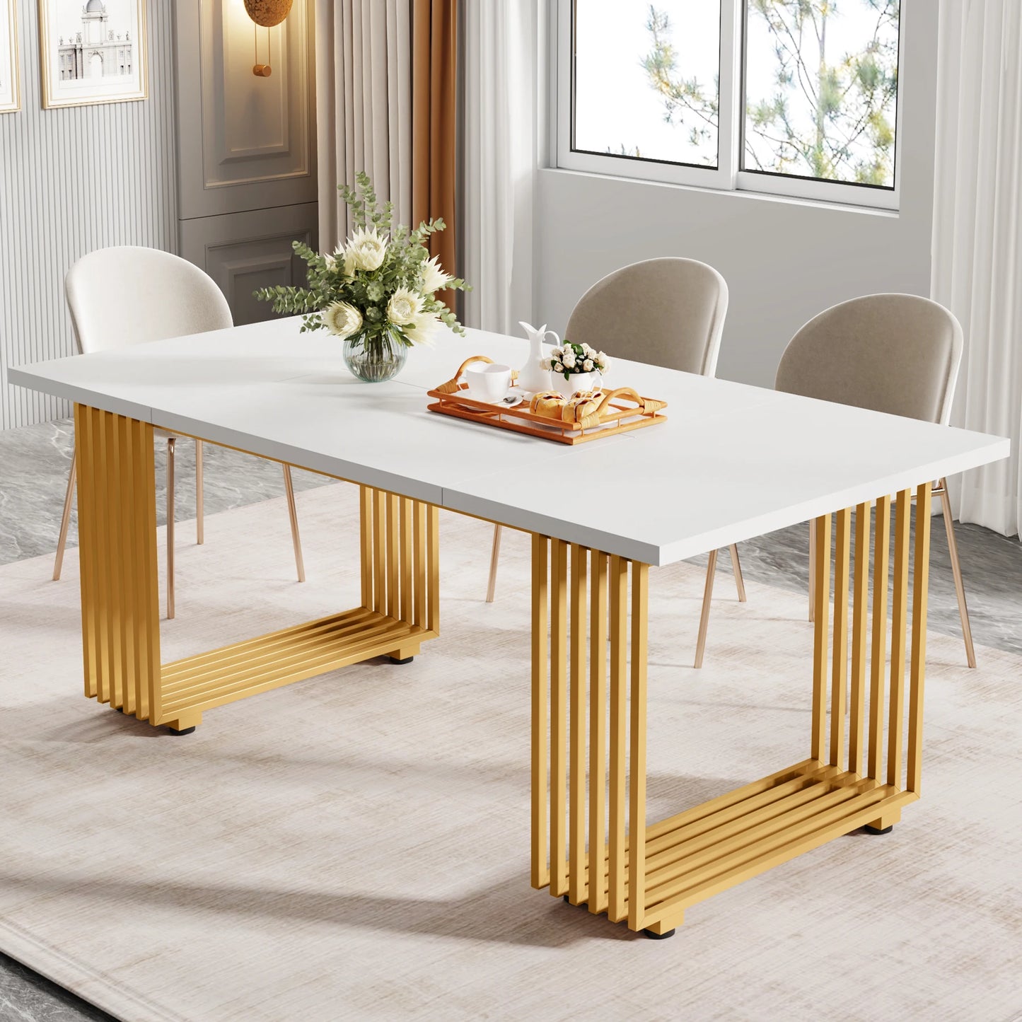 Tribesigns 63-Inch Rectangular Dining Table