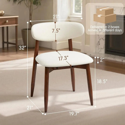 Set of 8 Upholstered Dining Chairs