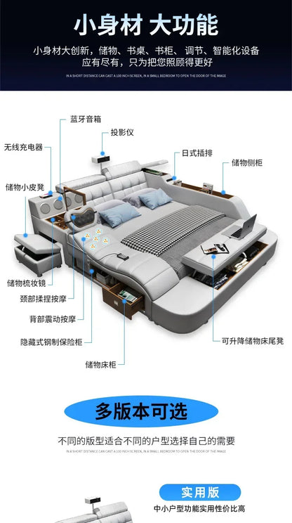 Modern Master Double Bed Multifonction