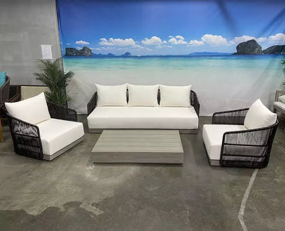 Wood Frame Sofas High Density Sponge Sofa Set