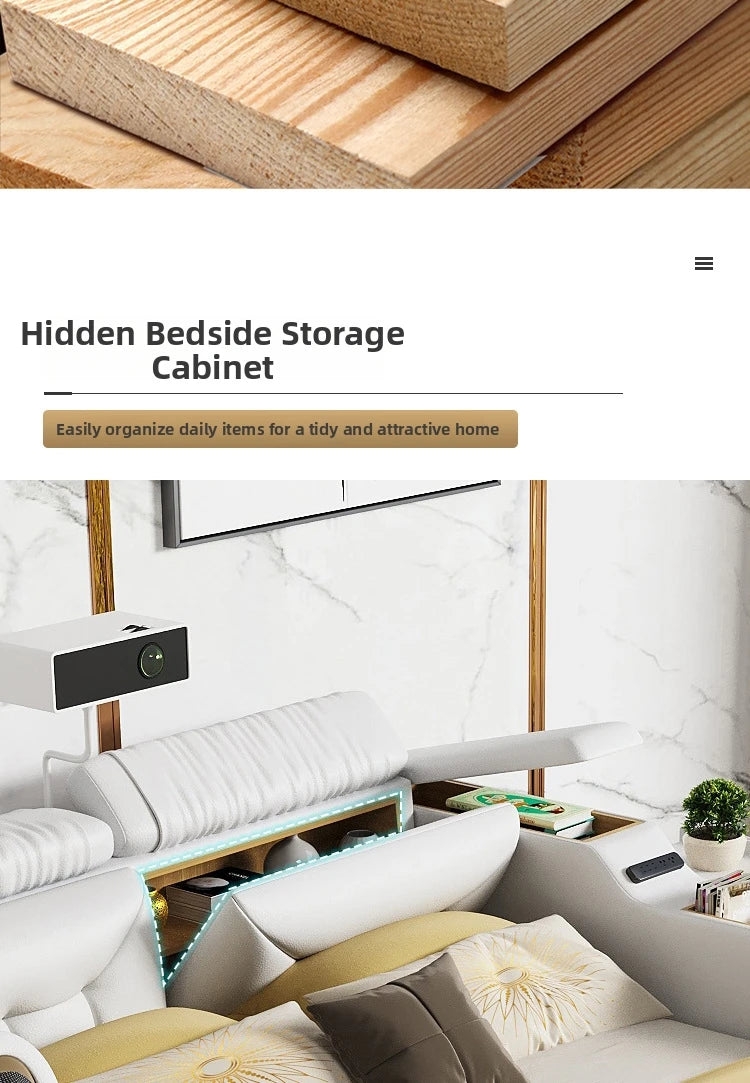 Modern minimalist massage leather bed