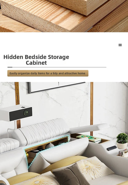 Modern minimalist massage leather bed