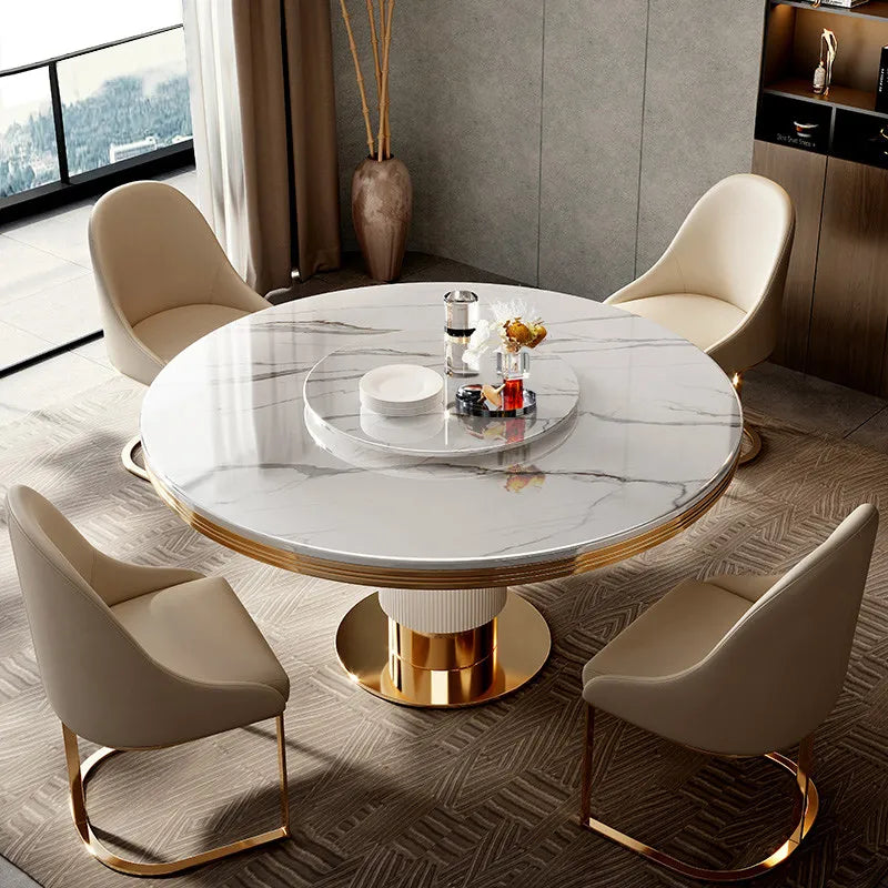 Modern restaurant marble round dining table