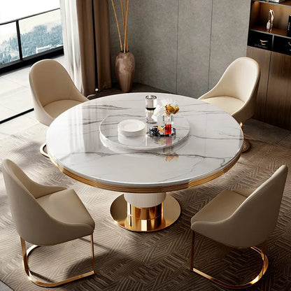 Modern restaurant marble round dining table