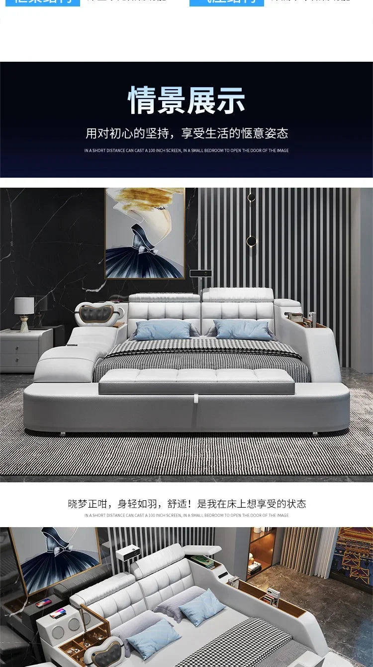 Modern Master Double Bed Multifonction