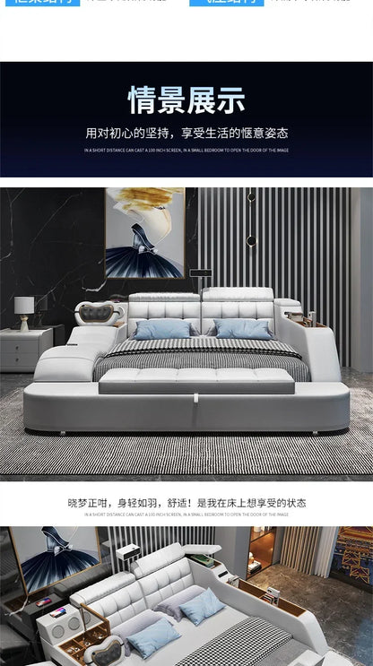 Modern Master Double Bed Multifonction