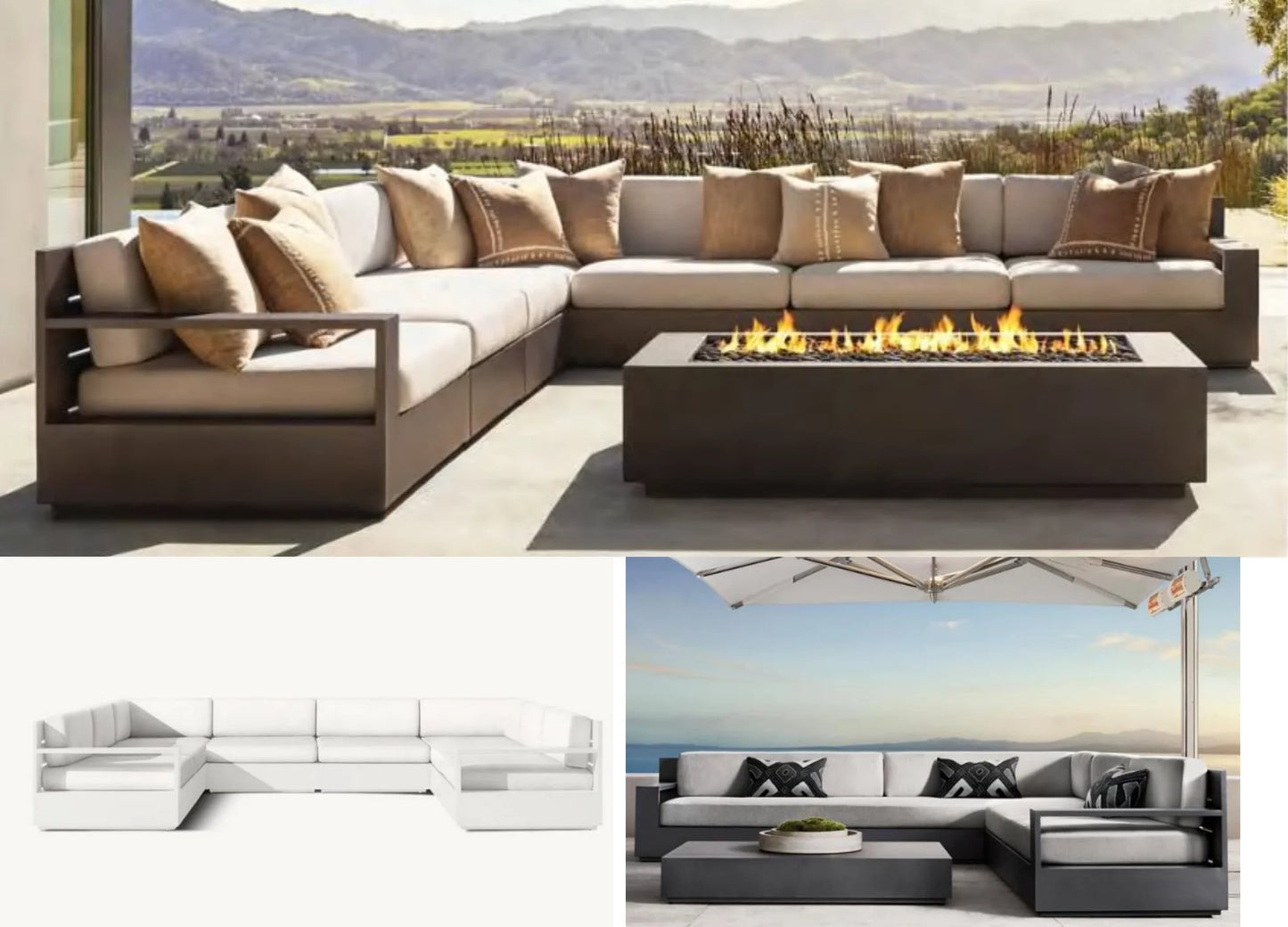 Modern Luxury 4-6 Person Aluminum Patio