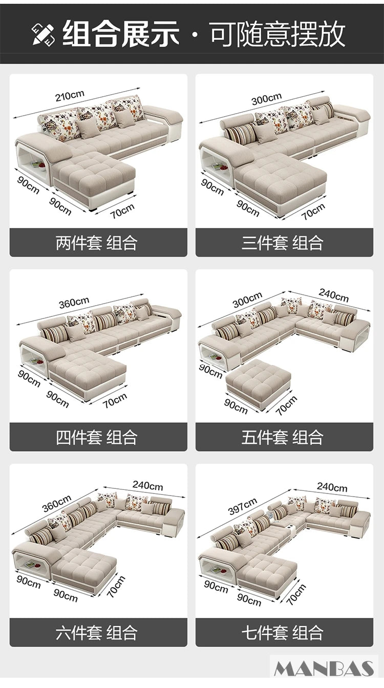 MINGDIBAO Fabric Sofa Set Furniture Living Room