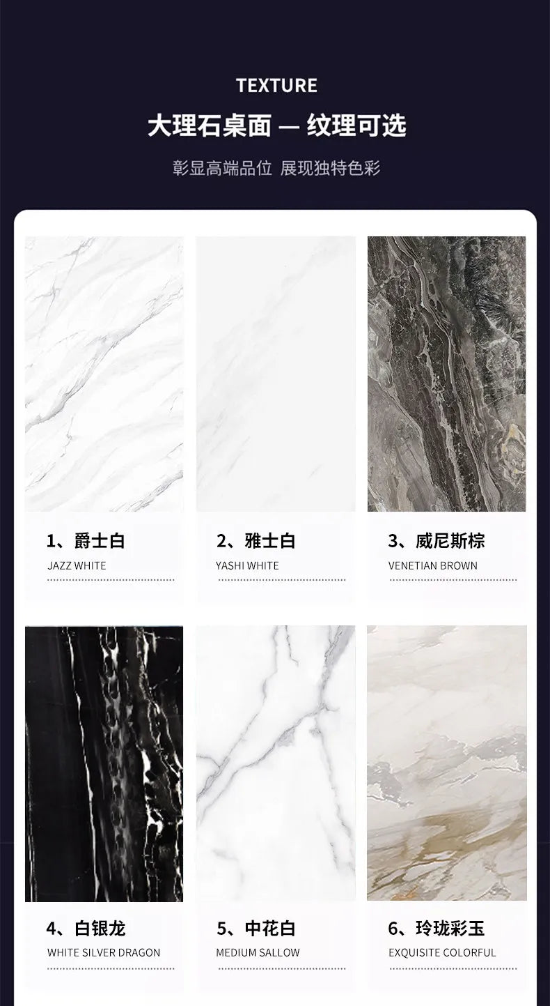 Modern restaurant marble round dining table