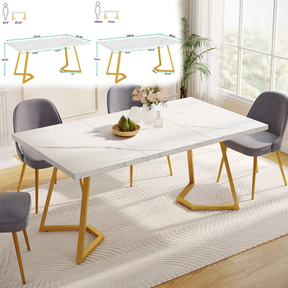 Tribesigns 63-Inch Rectangular Dining Table