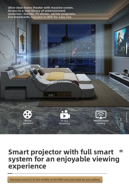 Modern minimalist massage leather bed
