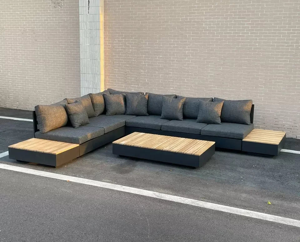 Wood Frame Sofas High Density Sponge Sofa Set