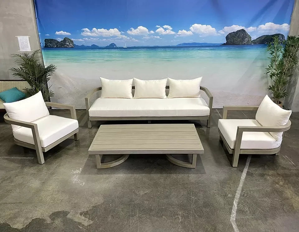 Wood Frame Sofas High Density Sponge Sofa Set
