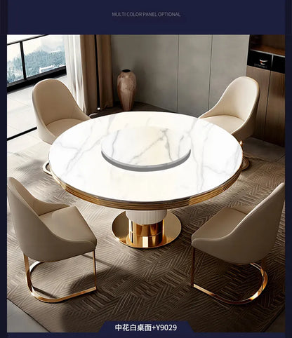 Modern restaurant marble round dining table