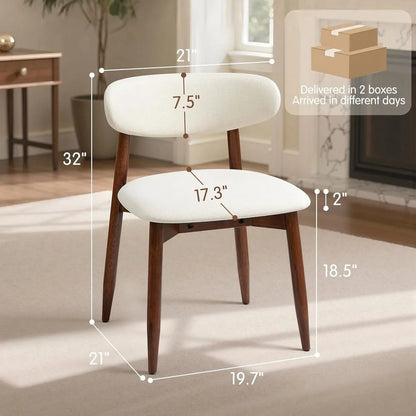 Set of 8 Upholstered Dining Chairs
