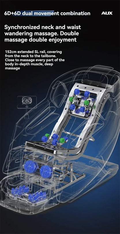 Dual-Core 6D+6D Massage Chair Full Body