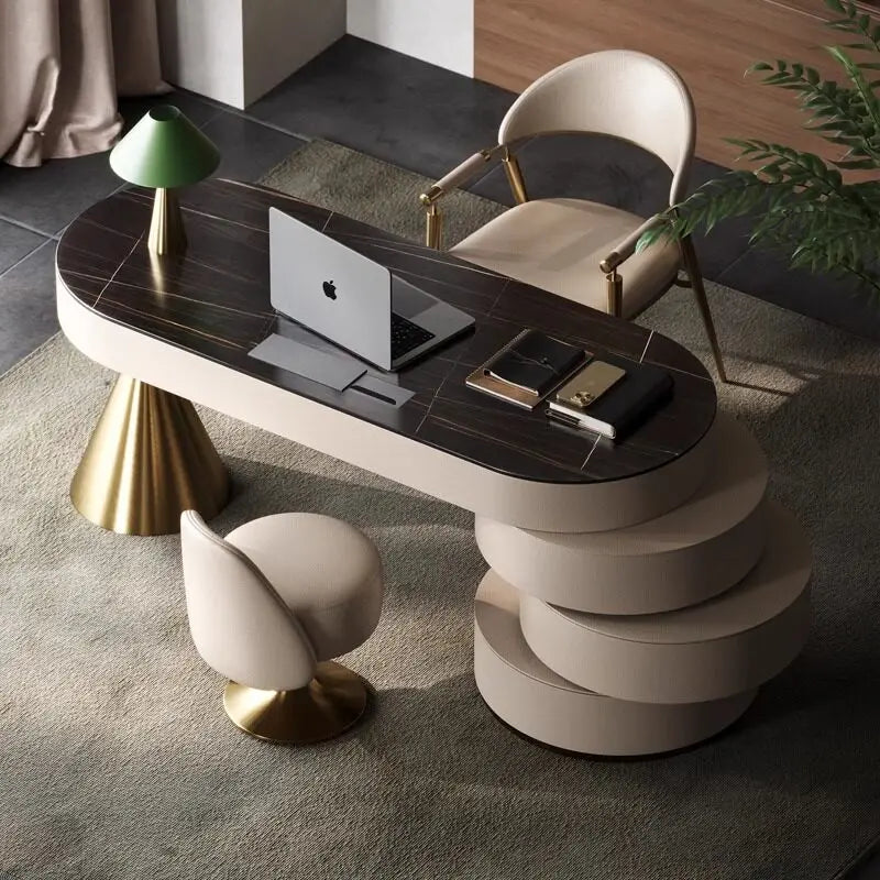 Italian Luxury Sintered Stone Desk Modern