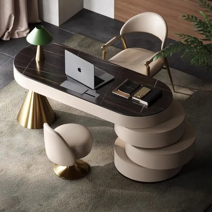 Italian Luxury Sintered Stone Desk Modern