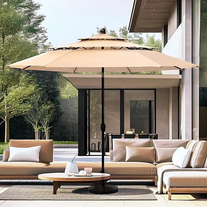 10ft Patio Umbrella Outdoor 3 Tier Vented