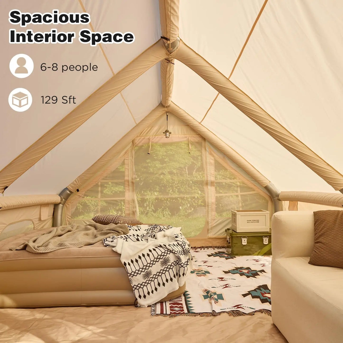 129 Square Feets Large Inflatable Camping Tent