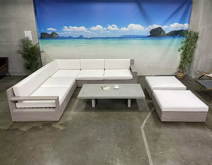 Wood Frame Sofas High Density Sponge Sofa Set