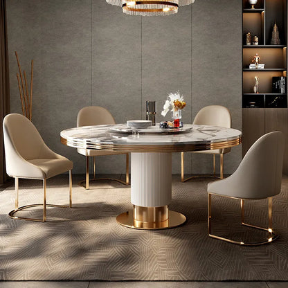 Modern restaurant marble round dining table
