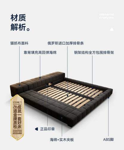 king size minimalist bed 2 people 180x200cm