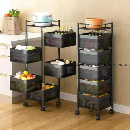 Kitchen Rotatable Fruit Vegetable Shelf
