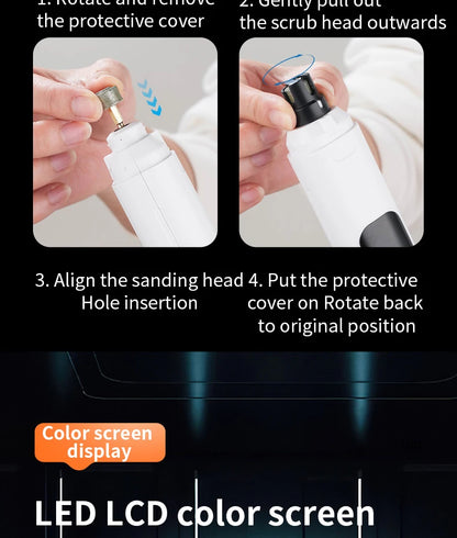 Electric pet nail polisher 6-speed
