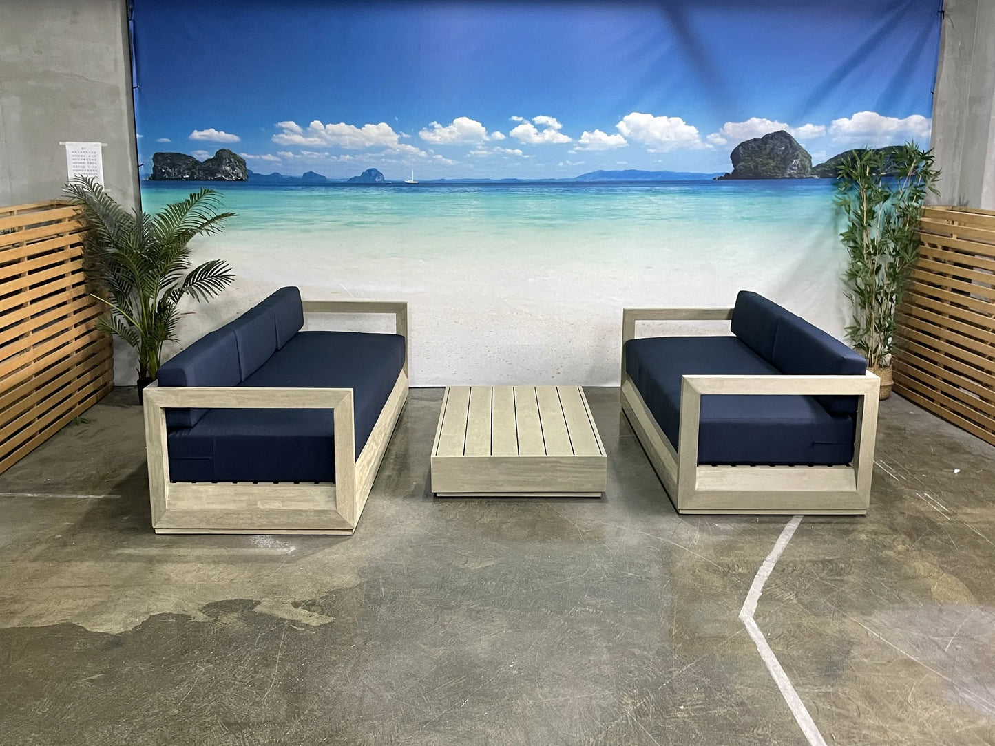 Wood Frame Sofas High Density Sponge Sofa Set